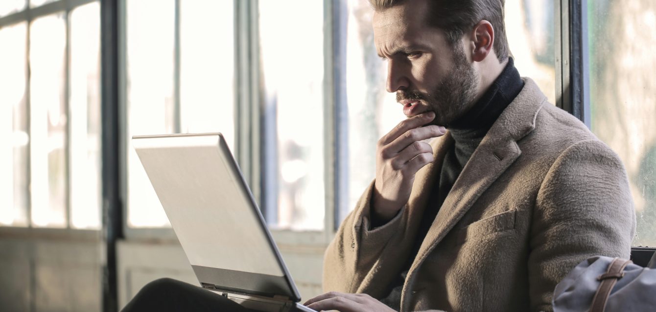 man with laptop